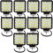 Willpower 10pc LED Scheinwerfer 4‘’ 10cm 48W LED Arbeitsscheinwerfer 12V 24V Flutlicht Zusatzscheinwerfer Auto Rückfahrscheinwerfer Led Wasserdicht für Offroad Traktor SUV ATV Platz