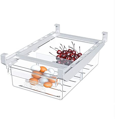 HXR Cucina Frigorifero Frigorifero Spazio Saver Saver Organizer Cassetto Frigorifero Scatola di immagazzinaggio Regolazione Gratuita di partizione Ricambi e Accessori per frigoriferi