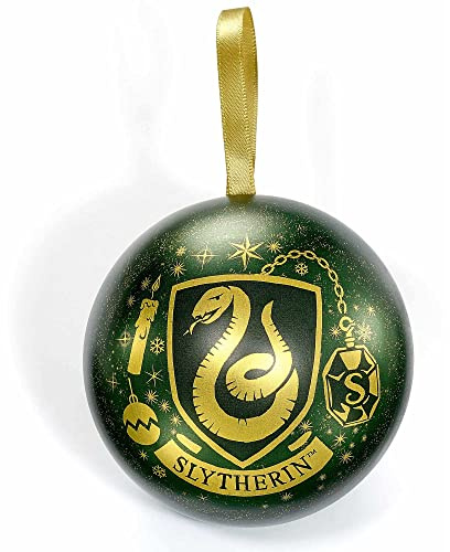 HARRY POTTER Slytherin Bauble Ufficiale con Collana House
