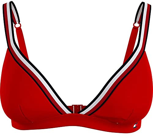 Tommy Hilfiger Top de Bikini Triangular con Relleno para Mujer, Rojo (Primary Red), XS