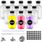 Mini Bouteille Verre, Mezzar Ensemble de 12 Petite Bouteille en Verre 60ml avec Entonnoir de Versement Pour Huiles Essentielles, Shots de Gingembre et Plus Vaourt à Boire