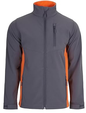 Velilla 106004; Cazadora Soft Shell Bicolor; Color Gris y Naranja; Talla L
