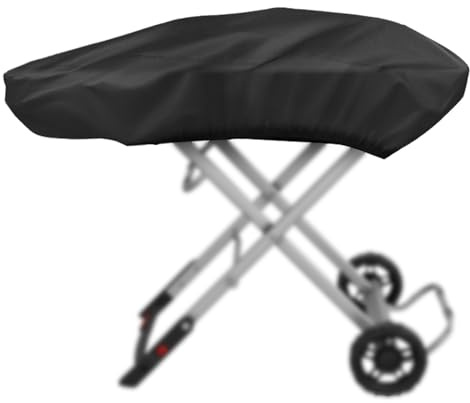 Aupoko Funda para parrilla compatible con Weber Traveler 9010001, 600D Oxford, cubierta protectora impermeable para barbacoa, accesorios para parrilla a prueba de polvo
