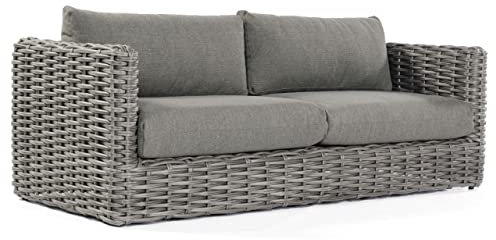 Sonnenpartner Sands Loungesofa Lounge-Couch Aluminium mit Polyrattan Charcoal