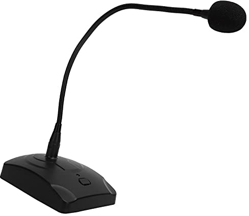 Yosoo Microfono a Collo di Cigno, Microfono per Conferenze Flessibile con Ricezione Omnidirezionale a 360 Gradi e Riduzione del Rumore, Cavo XLR da 5 M per Riunioni Al Computer, Giochi Vocali, Karaoke