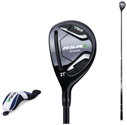 Vänsterhänt golfdriver professionell #1/3/5/4H grafitskaft hög studsning titan trä hybrid järnklubb med huvudbonad män sport (vänster, #4H-R, svart)