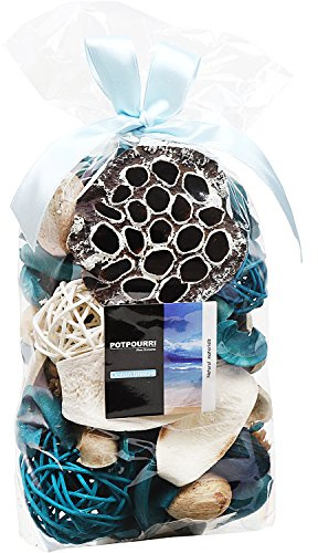 Qingbei Rina Pot pourri Bags, Ocean Breeze Scented Pot pourri Dried Flower, Blue Decorative Bowl Vase Filler,Table Decor (280g)