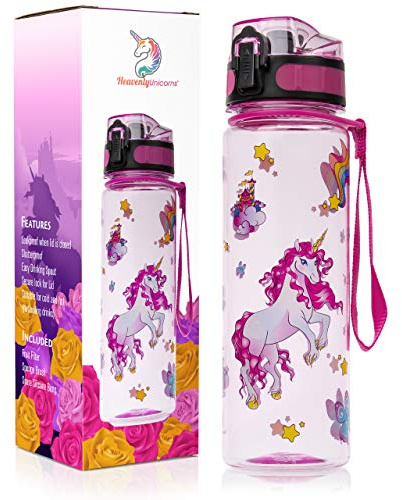 Kids Unicorn 500ml BPA Free Tritan Water Bottle - Leakproof & Shatterproof, Perfect for School, Work, Travel & Camping