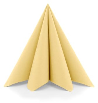 Sovie HOME Serviette in SAHARA (hellgelb) aus Linclass Airlaid, 40 x 40cm, 1/4 Falz, 12 Stück, edle stoffähnliche Servietten für Hochzeit, Feier, Event
