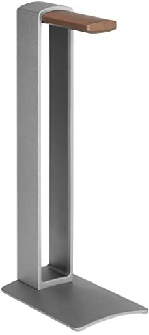 myWall Soporte para auriculares de mesa HK3L, soporte para auriculares y auriculares para juegos para mesa, soporte para auriculares extraíble con silicona antideslizante, carga hasta 5 kg, color gris