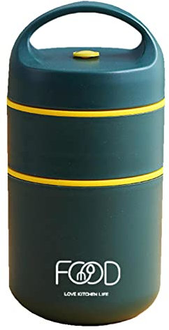 1/2 Schichten Mehrschichtige Stapelbare Edelstahl-Lunchbox, Edelstahl Thermobehälter Für Essen, Speisegefäß Warmhaltebox, Essenbehälter Transportbehälter Thermo-Speisebehälter Lunch Becher