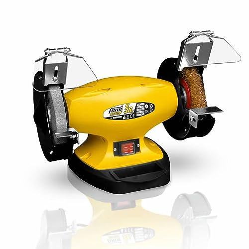 SMERIGLIATRICE MOLA DA BANCO ø 150 mm LUCIDATRICE CON SPAZZOLA 450W BG36N