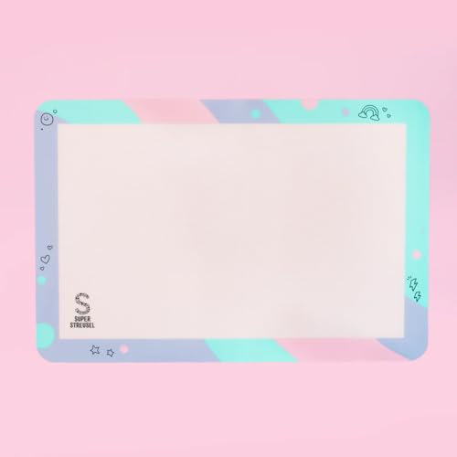 Super Streusel Backmatte Silikon 42x28 cm Hitzebeständig BPA & PFAS Frei | Durchsichtig zum Cake Topper erstellen | Backfolie Wiederverwendbar | Dauerbackfolie für Backofen Matte | Dauerbackmatte