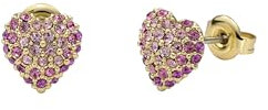 Ted Baker Adoraa Crystal Sweetheart Stud Earrings For Women (Gold/Light Pink Ombre Crystal)