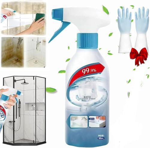 Skfe - Spray detergente per bagno, detergente anticalcare per bagno, macchie ostinate, spray per la pulizia del bagno, detergente in schiuma anticalcare, spray multiuso per la pulizia del bagno, bagno