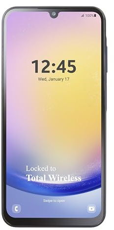 total wireless Samsung A25 5G Locked Prepaid Smartphone, 128GB, Black - Includes $40 Unlimited Talk, Text, & Data 30-Day Plan