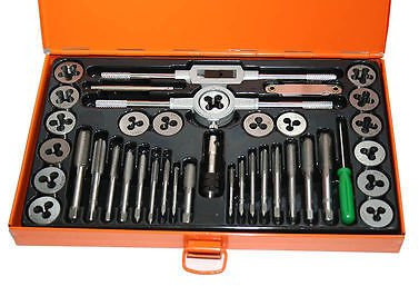 FILIERA 60 PZ MASCHI E FEMMINE PER FILETTATURA FILETTARE FERRO SET IN VALIGETTA