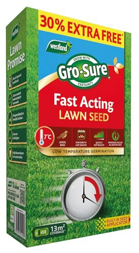 GRO-Sure Fast Acting Lawn Seed Box 10sq.m + 30% EF