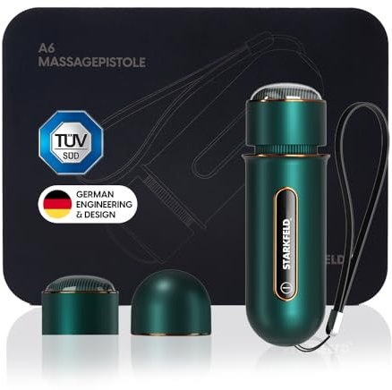 STARKFELD® STARKGUN® – Leistungsstarke Massagepistole für Tiefengewebe | Leise & Effizient (Grün, Mini)