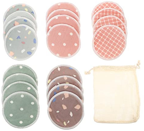minkissy Make-up-entferner-pads Wiederverwendbar Mit Tasche Für Gesichtsreinigung Zu Hause Und Unterwegs Kosmetikentfernungspads Puderreinigungspads