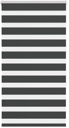 vidaXL Zebrarollo Schwarz 85x150 cm Stoffbreite 80,9 cm Polyester, Zebra-Rollo, Doppelrollo, Zebra-Jalousie für Fenster, Doppelrollo, Zebra-Rollo