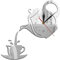 yufana 3D Wandaufkleber Uhren, DIY Wanduhr Moderne Clock, 3D Spiegel Aufkleber Uhr Wandtattoo (Silber349)