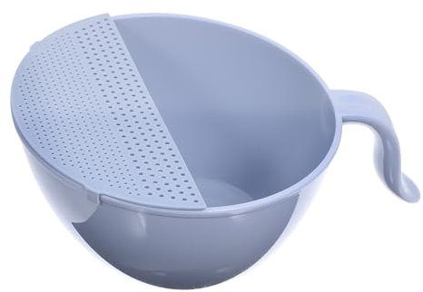 LABRIMP Contenitore Filtrante Per Riso Da Cucina Con Manico Scolapasta a Fessure Sottili Per Lavare Riso Fagioli e Verdure Realizzato in Pp Sicuro