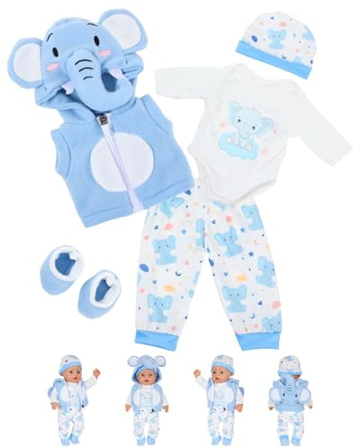 GONZTEL 1 Set Conjunto Ropa Muñecas Diseño Animado Lindo para Juego Creativo, Ideal Regalo Infantil, Fomenta Imaginación y Aventuras, Completo para Horas de Diversión