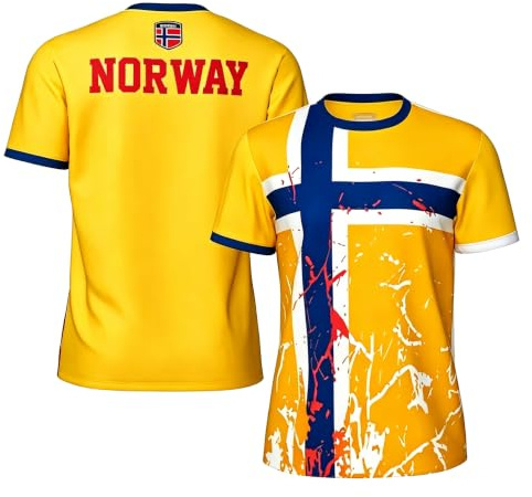 2026 fotboll W-M norsk t-shirt nationella flaggor tryck andas snabbtorkande fotbollströjor sport lediga skjortor fantröja män kvinnor tröja