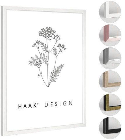 Haak Bilderrahmen Posterrahmen SUNNY perfekt für ihr Poster Bild in Weiß (matt) mit Acrylglas 30 X 45 cm