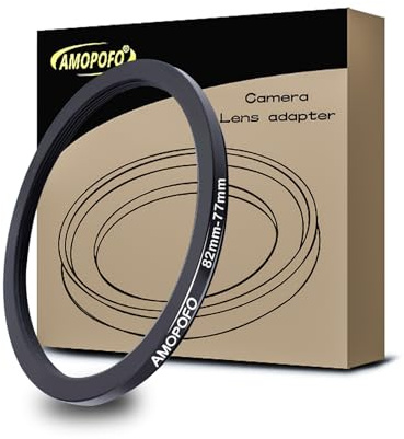 Anillo adaptador de filtro de metal para objetivo de cámara con rosca de filtro de 82 mm a 77 mm