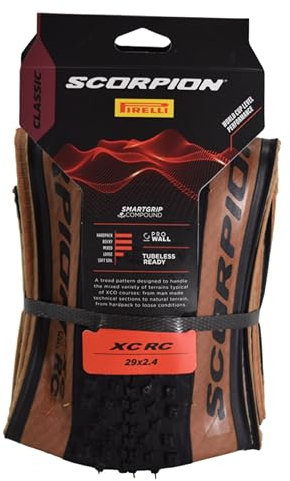Pirelli Unisex – Erwachsene Scorpion XC RC Fahrradreifen, Classic, 29 x 2.4