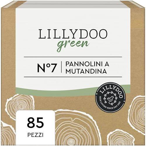 Pañales LILLYDOO green con un impacto ambiental reducido, talla 7 (17+ kg), 85 pañales-braguita