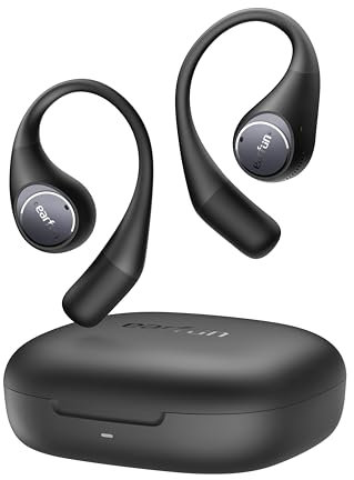 EarFun OpenJump Bluetooth Open-Ear Kopfhörer, Hi-Res Audio, LDAC, Theatermodus, anpassbare Ohrbügel, 42 Std Akku, Kabelloses Laden, IPX7 Sportkopfhörer, Klare Anrufe mit KI, Spielmodus, Multipoint