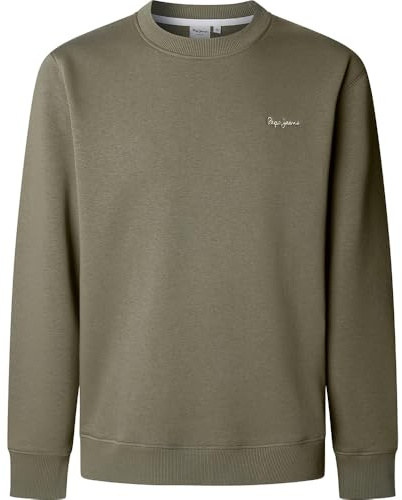 Pepe Jeans Macbeth Small Logo Plain Crew Military Green XL
