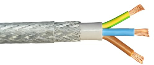 4.0mm² x 3 Core SY Control Cable – PVC Sheath | Galvanised Steel Braided Shield | Copper Conductors | Green/Yellow, Brown, Blue Cores (10)
