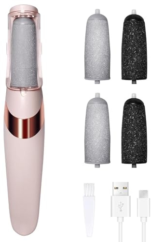 Electric Foot File, Electric Callus Removers for Feet, Coarse and Fine Heads,2 Speeds,LED Light, Rechargeable Electric Foot Callus Remover Pedicure Kits, Pedicure Tools for Heels, Toes, Balls of Feet