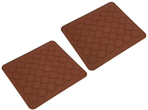 Taidda Tappetino Antiaderente in Silicone per Macaron, Tappetino da Forno Durevole per la di Casa, da Forno 2 Pezzi 30 Fori per Preparare Torte, Budino, Strumento di Cottura Riutilizzabile per gli