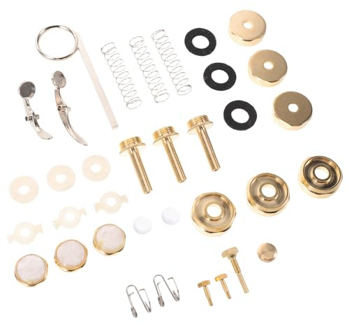 POPETPOP Zubehör für Trompete Reparatur Satz mit 15 Teilen aus Metall und Filz für Einfache Reparaturen und Minimierte Ausfallzeiten in Musikschulen und Proben