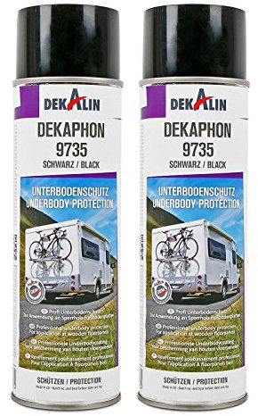 2x Dekaphon 9735 Unterbodenschutz Schwarz für Speerholz & Fußbodenplatten 500 ml ideal für Caravan und Wohnmobil
