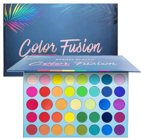 39 Colour Eyeshadow Palettes, Rainbow Colour Makeup Pallet, Glitter Matte Shimmer Metallic Pigmented Make up Professional Palette, Bright Powder Eye Pallets Makeup