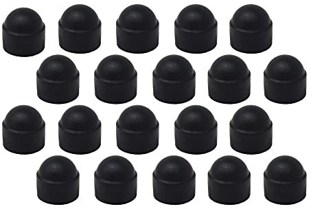 Design61 20x Runde Sechskant Schutzkappen M10 x SW17 mm mit Innensechskant für Muttern und Schraubenköpfe