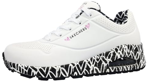 Skechers UNO-Loving Love 155506-WBK, Womens Sneakers, White, 37 EU
