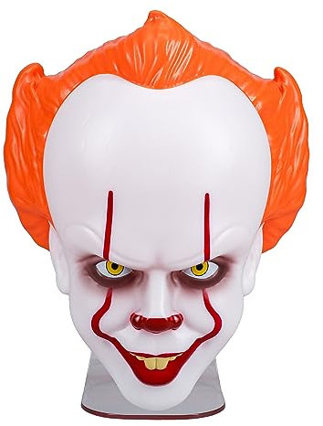 Pennywise Mask Light - Officially Licensed IT Mood Lamp, Wall Mounted or Free Standing, Spooky Halloween Decor, Gift for Horror Film Fans, USB Cable Included - 18cm | Paladone