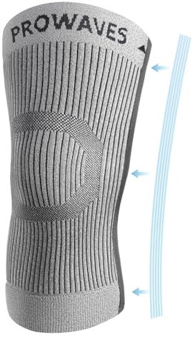 ProWaves Komprimierte Kniebandage Damen Männer Kniebandage Meniskus Arthritis Sport Knieorthese Knee Support kniewärmer mit Seitenstabilisatoren Knee Sleeve ACL Knieschmerzen Erholung XL