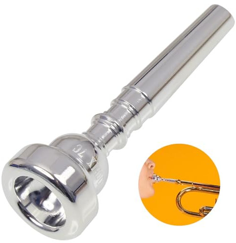 Versilberte 7C Trompetenmundstücke, Trompetenmundstücke Instrumentenmundstücke, versilberte Ersatztrompetenmundstücke-geeignet für Anfänger-Instrumentenzubehör