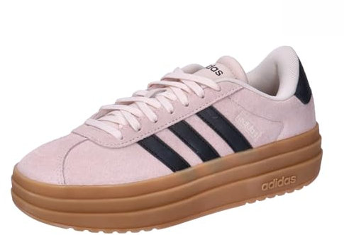adidas VL Court Bold Womens Trainers Beige/Black/Gum 8