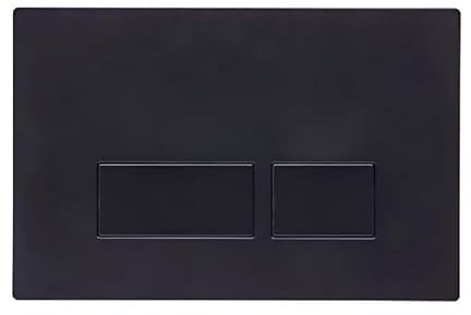 Square Pneumatic Dual Flush Plate Matt Black