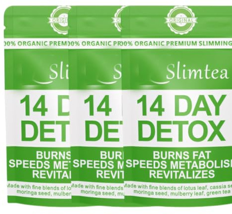 14-dagars Detox Örtte For Viktminskning - Naturlig Fettförbrännare For Bukfett, Stödjer Kroppsrengöring Och Hälsosam Matsmältning(3PCS)