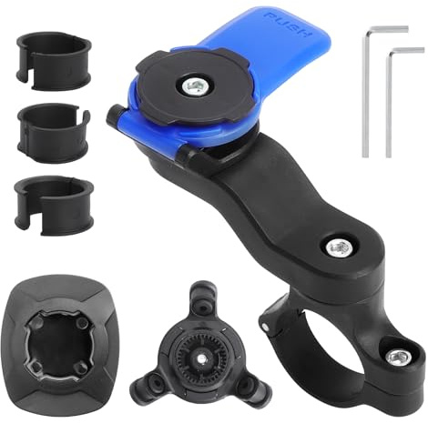 Soporte universal para manillar de bicicleta, soporte de manillar de moto, soporte de manillar de bicicleta extraíble, para bicicleta de montaña o bicicleta de carretera, compatible con smartphone de
